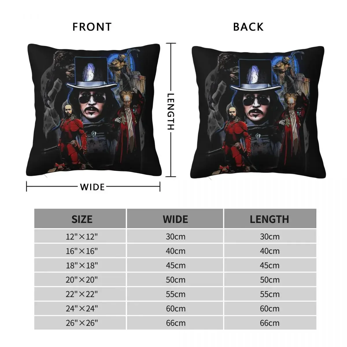 Bram Stokers Dracula Square Pillowcase Cushion Cover Comfort Pillow Case Polyester Throw Pillow cover For Home Sofa Living Room