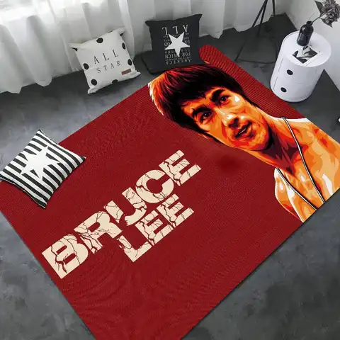 브루스 리 바닥 매트 북유럽 스타일 침실 거실 도어매트 홈 발코니 미끄럼 방지 침대 옆 매트