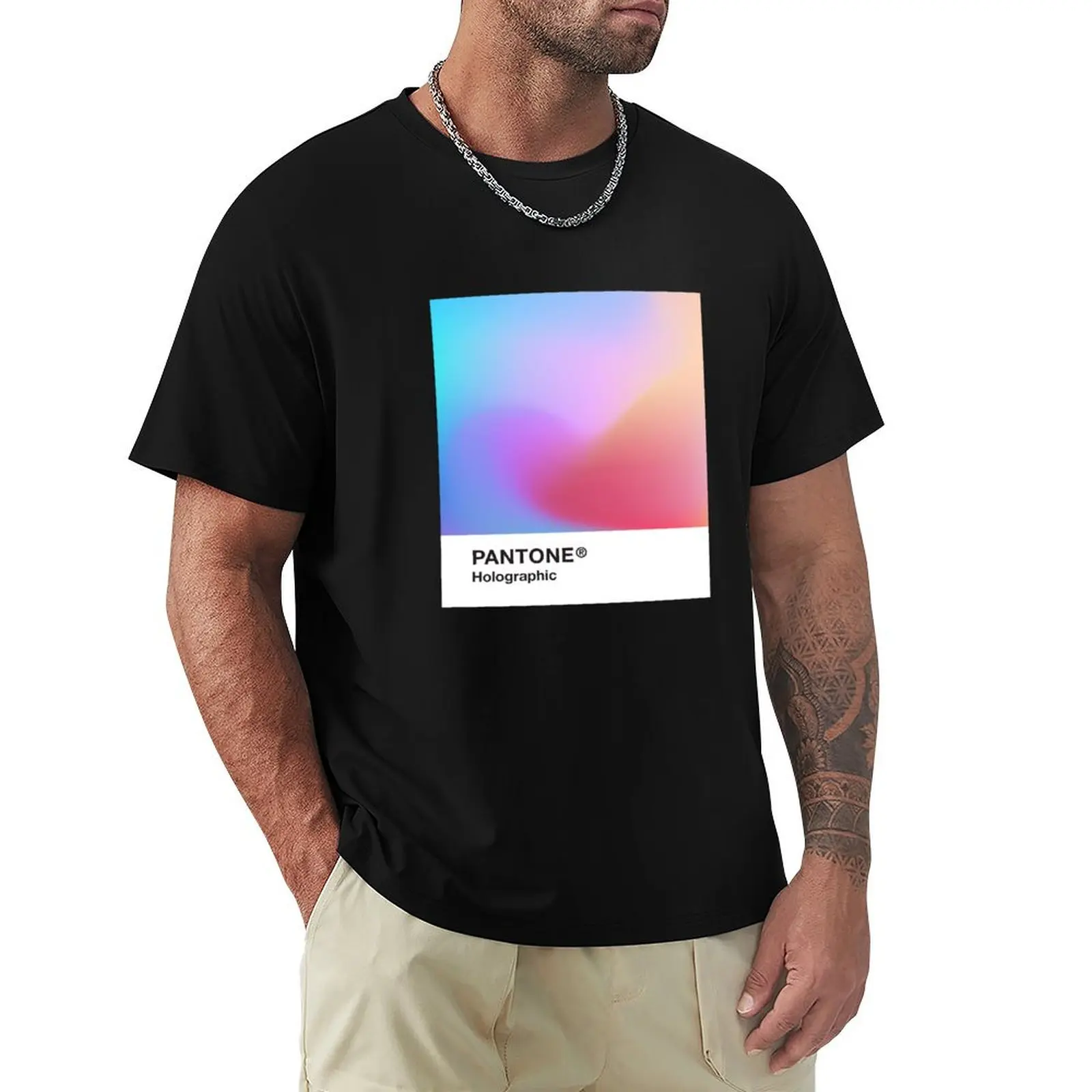 

Pantone Holographic Series #1 T-Shirt summer top man t shirt quick drying mens workout shirts