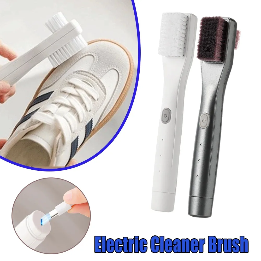 بالموجات فوق الصوتية الاهتزاز فرشاة تنظيف الأحذية الكهربائية شحن لاسلكي قوية المنزلية آلة تنظيف الأحذية الجلدية الاستخدام المنزلي