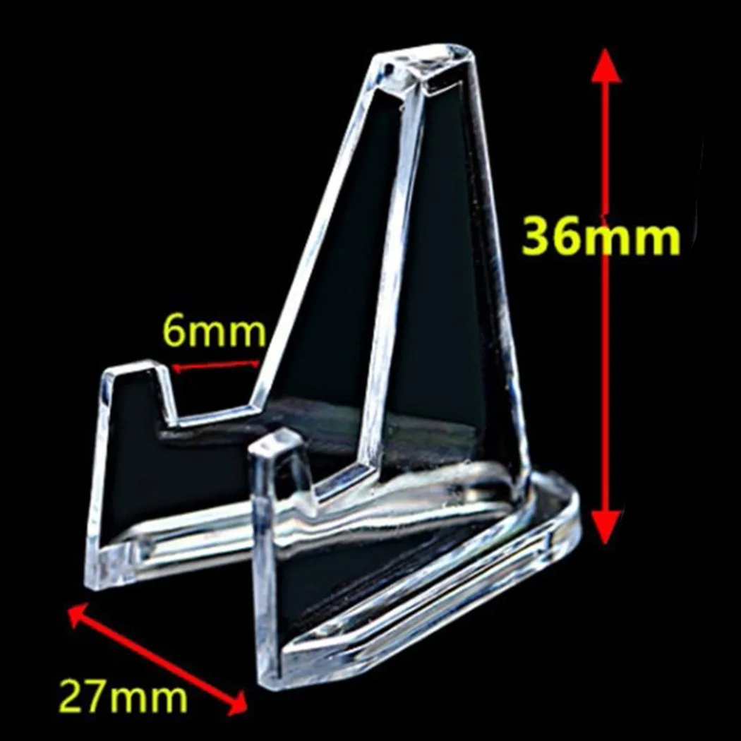 5/10/20 Clear Acrylic Coin Display Stand Holders for Small Easel Rack Card Commemorative Challenge Coin Capsule Holder Support