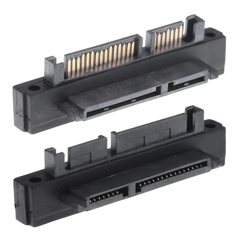 

SATA 22Pin 7+15 Male to SFF-8482 SATA 22 Pin Female Port Adapter Card 90 Degree Right Angled for SATA HDD SSD Right/ Left Hot