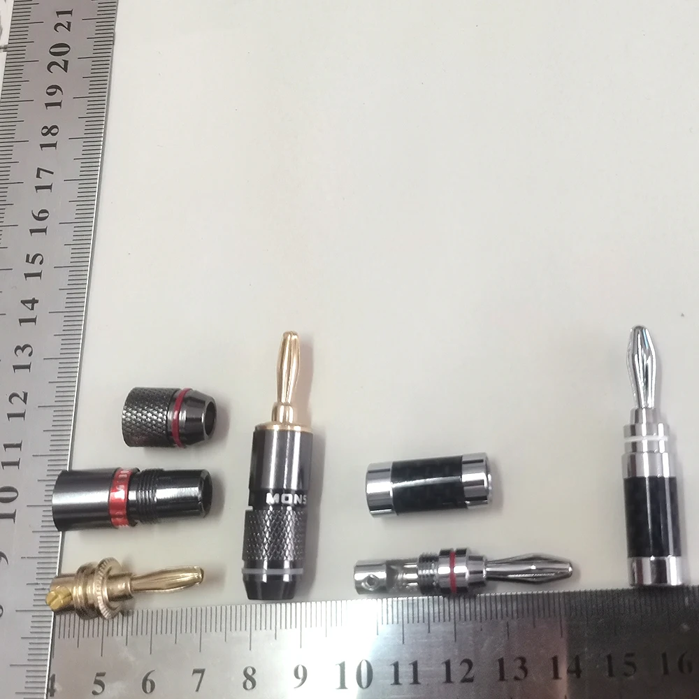 1 Stück Lautsprecher-Bananenstecker, vergoldet, 4 mm, für Audio-Video-Lautsprecheranschluss – Detail 4