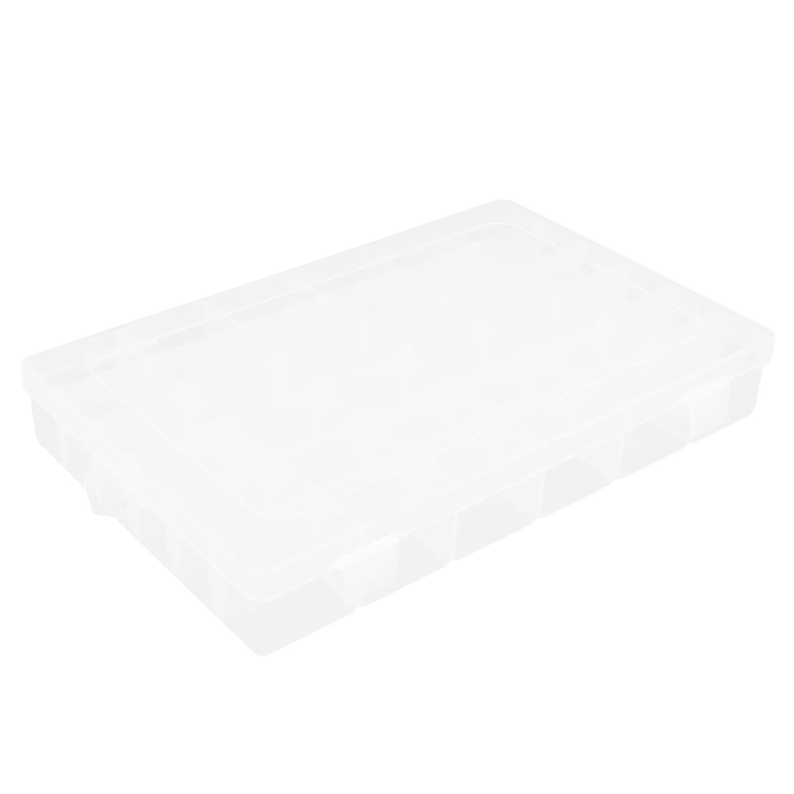 

Plastic Storage Box 36 Grids Removable Separators Clear Lid Letters Organizer Household Case Storage Accessory