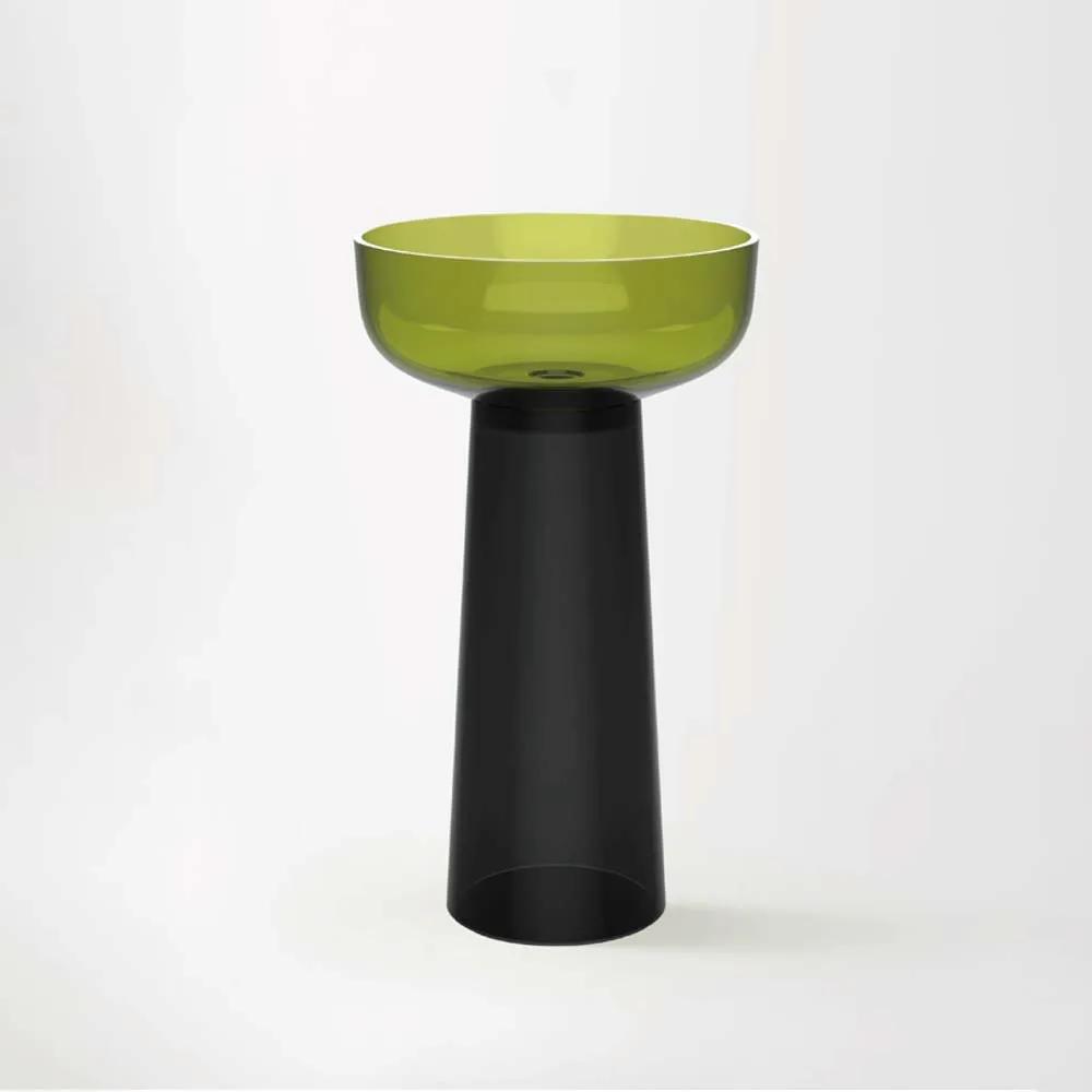 

Bowl Shape Green Resin Countertop Basin Bathroom Sinks Resin