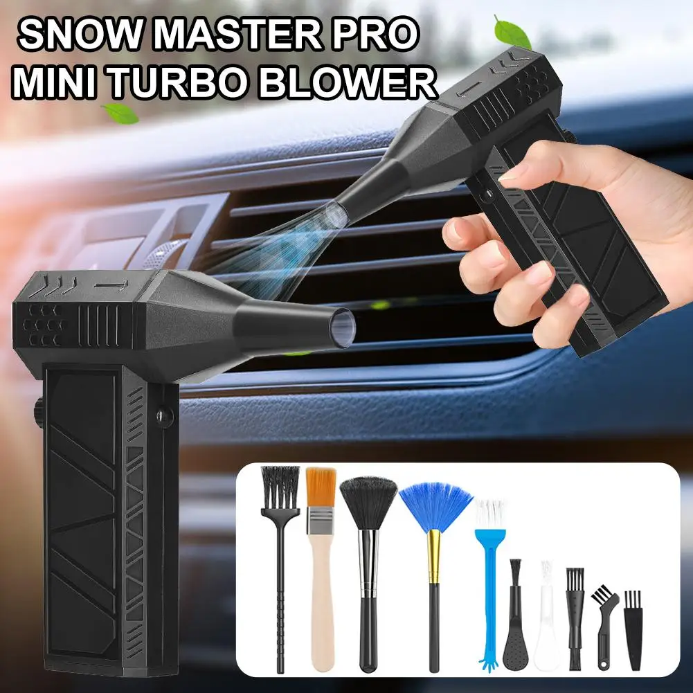 

Violent Turbo Fan 130000 RPM Handheld Brushless Motor Three-Speed Adjustment Industrial Duct Fan Violent Blower Black