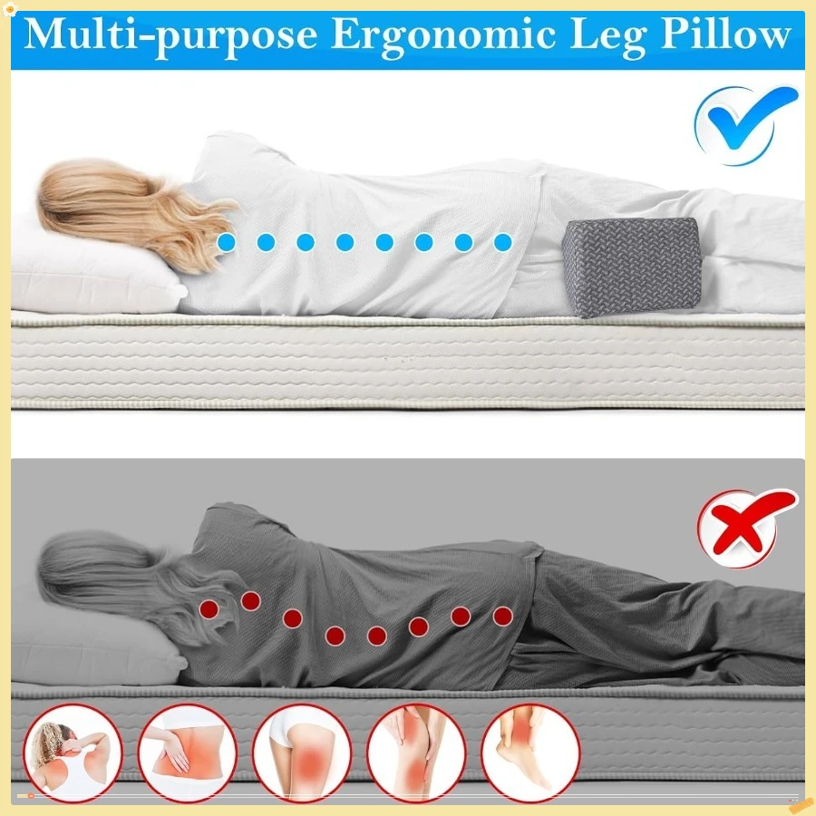 وسادة الركبة من إسفنج الذاكرة، وسادة الركبة للنائمون الجانبيين، وسائد الساق للنوم الدورة الدموية، وسادة الارتفاع