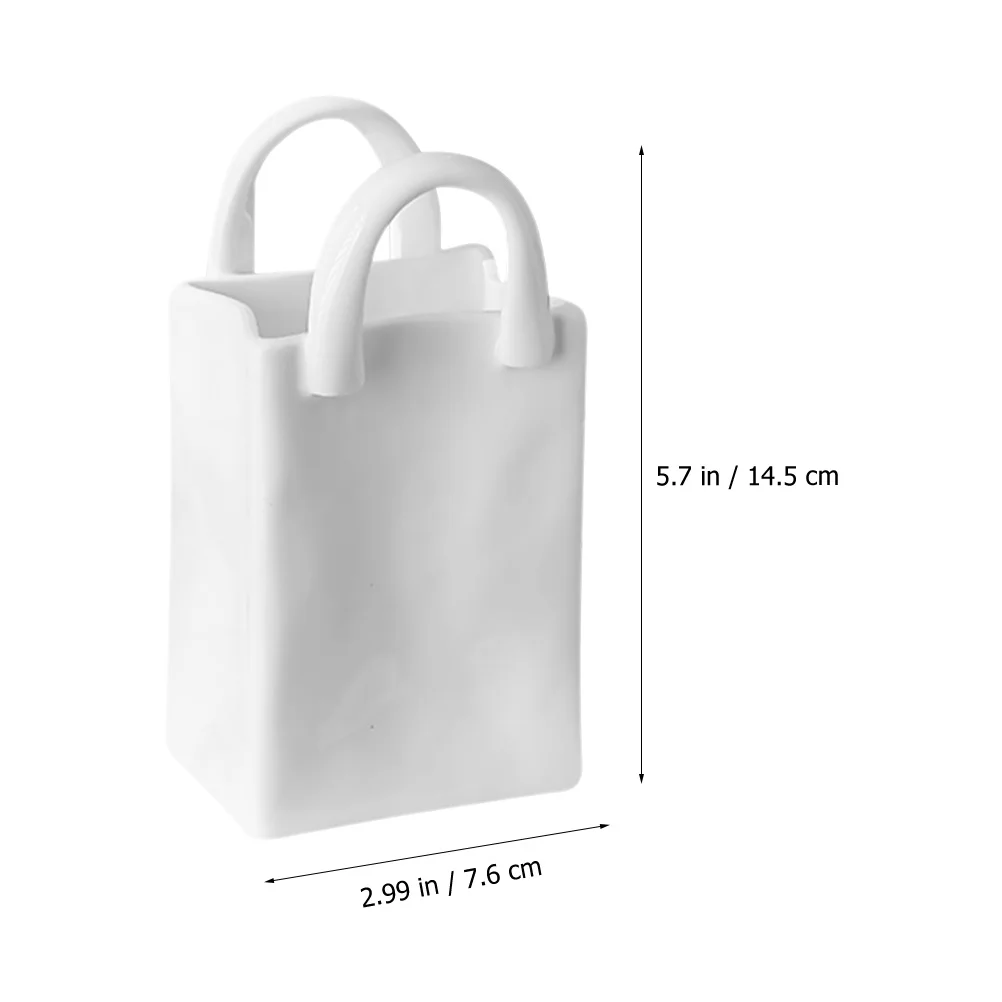 السيراميك محفظة شكل زهرية حقيبة يد تصميم حامل القلم الزخرفية فرشاة الحاويات فريدة من نوعها زهرة زهرية طاولة صغيرة الديكور مكتب