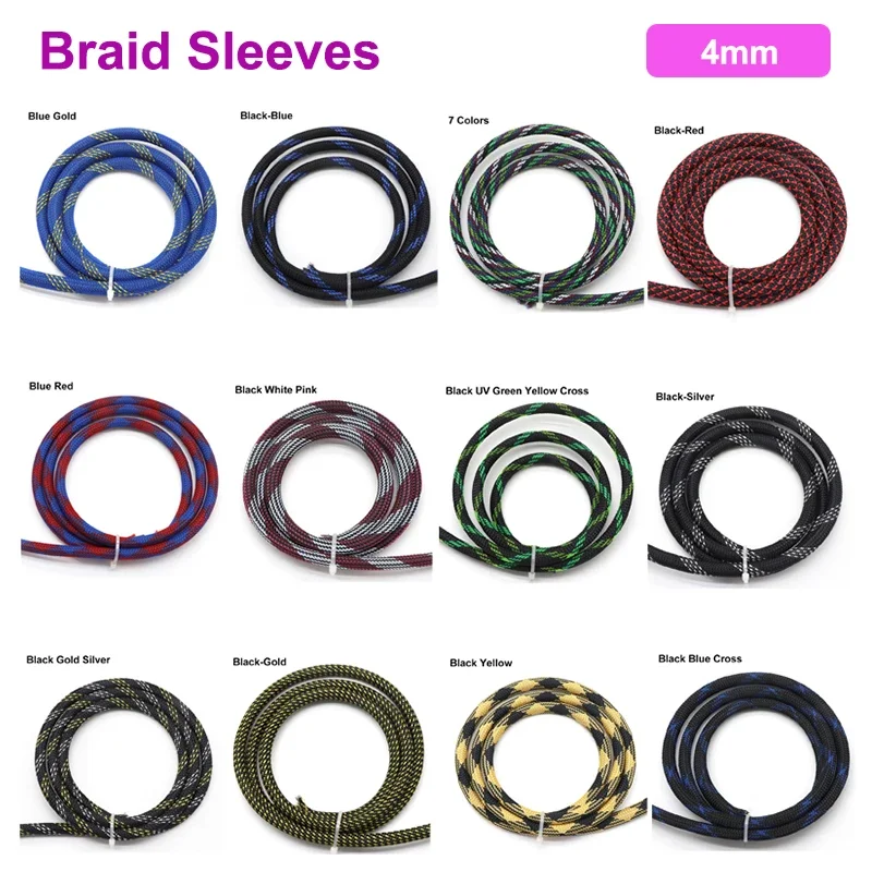 

1/2/3/5/10/20/30/50M 4mm Insulated PET Braid Sleeve Sleeving Expandable High Density Cable Wrap Protector Sheath Braid For Wires