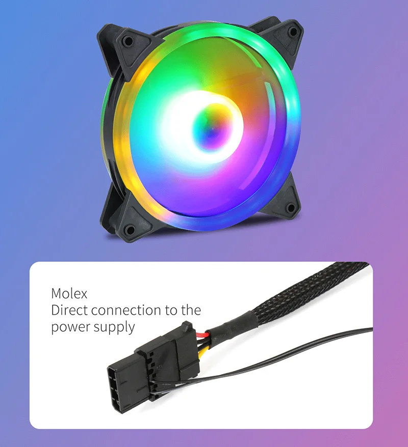 SAMA RGB-ventilador de refrigeración para CPU, Enfriador de caja de ordenador de 120mm, Slicent, radiador para quitador de armario de juegos, accesorios LED para PC