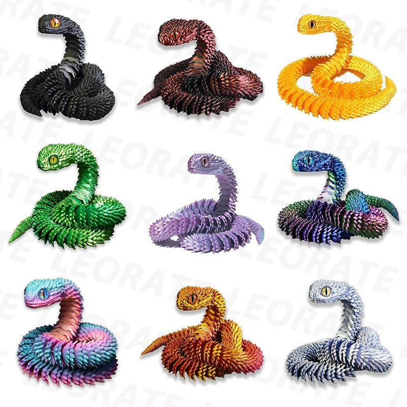 3D Printed Snake Dragon 3d Printed Figures New Year Decoration 2025 Traditional Table Ornament 3d Toys for Kids Christmas Gift