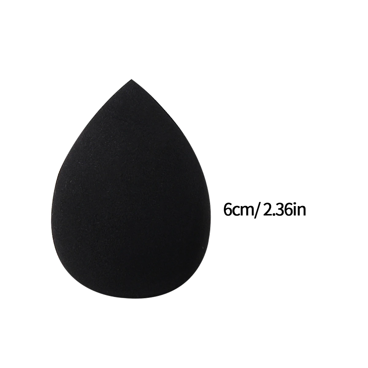 Zestaw 3 czarnych gąbek do makijażu: gąbka w kształcie kropli wody/tykwy/ukosu, puder w pudrze, do stosowania na sucho i na mokro, podkład, beauty blender