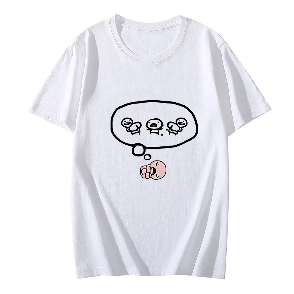 

Рубашки с героями мультфильмов «Привязка Исаака», одежда из 100% хлопка, мужская футболка большого размера, кавайная футболка с рисунком, летние футболки с короткими рукавами