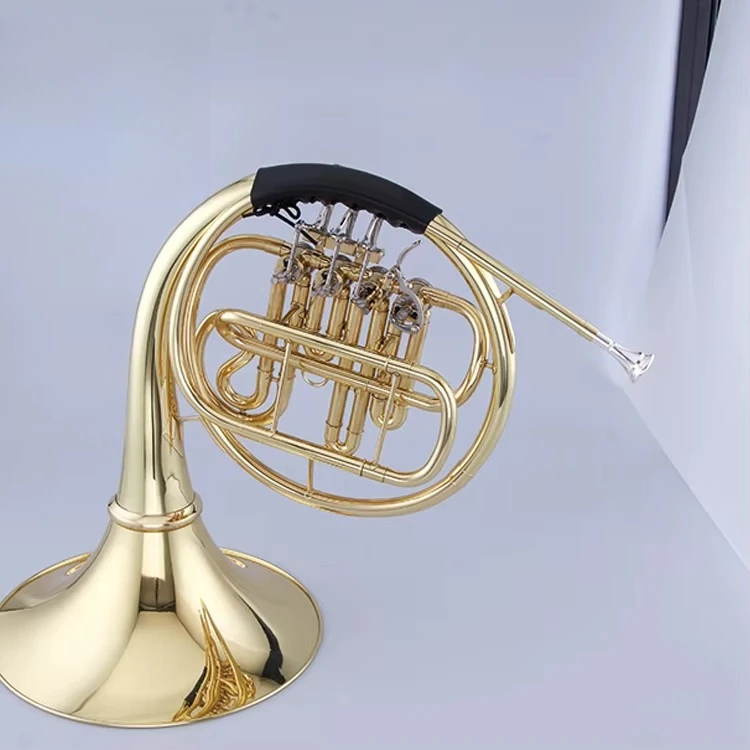 Musical Instrument Bb Tone Single French Horn with 4 Rotating Valve