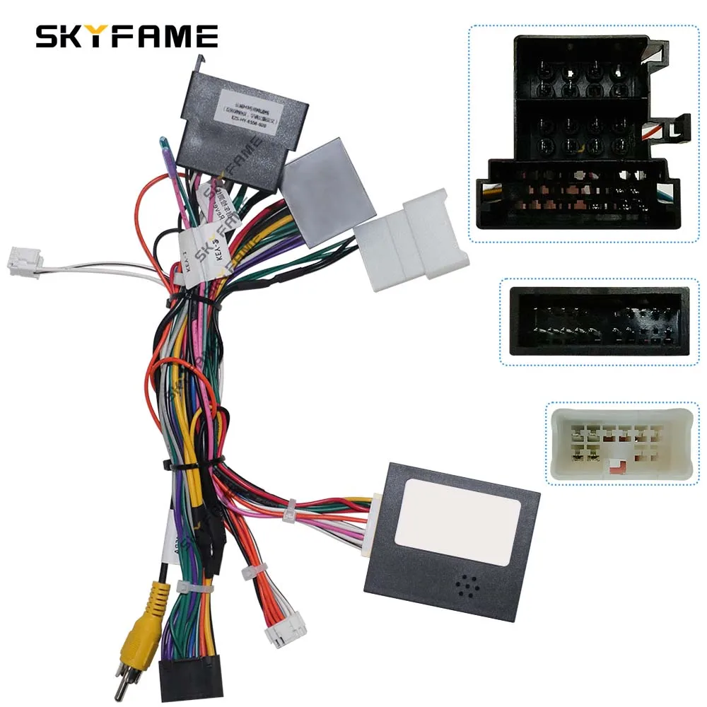 

SKYFAME 16Pin Car Wiring Harness Adapter Canbus Box Decoder Android Radio Power Cable For Great Wall Haval H3 HY-GW-05 OD-GRW-05