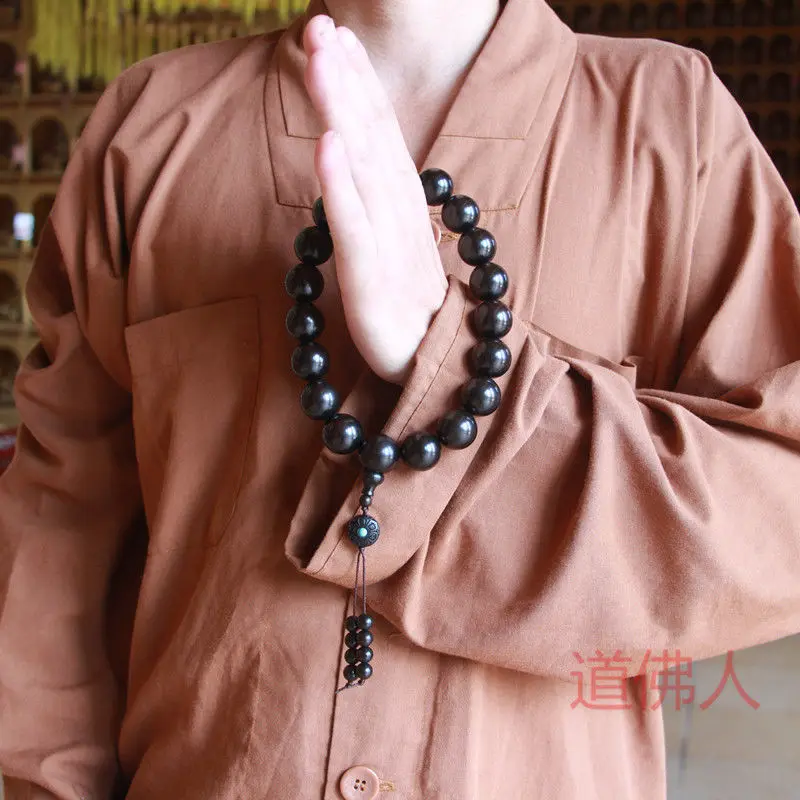 Ebony Purple Sandalwood 20 Mm18 27 36 108 Rosewood Ebony Bracelet Handhold Rosary Buddha Beads Necklace Buddhism Prayer Props