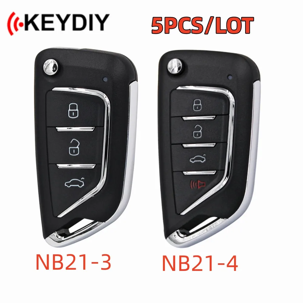 

5pcs KEYDIY NB21 Multifunctional Car Remote Key NB21-3/4 KD Car Key for KD900/KD-X2 Key Programmer NB Series Remote Control Key