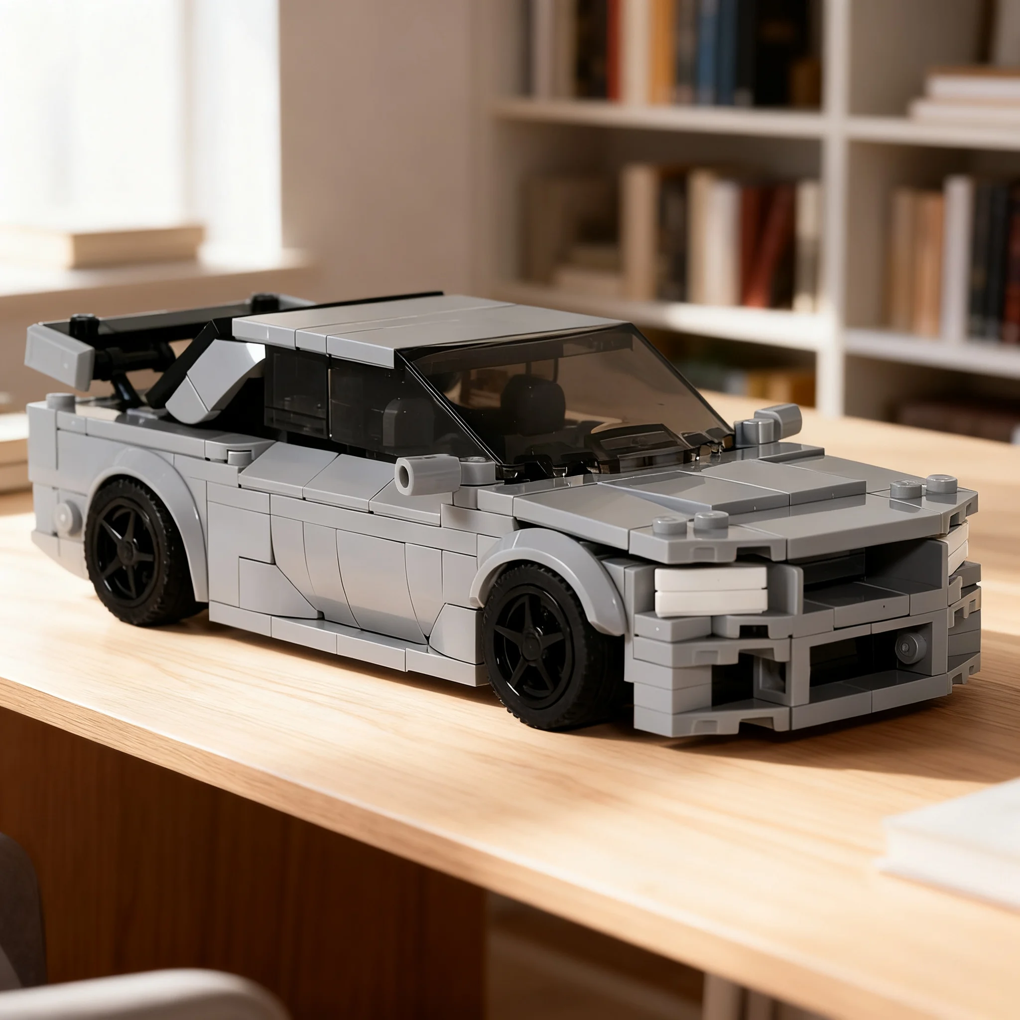 328pcs MOC city Champions Inspired by Nissanns R34 Skyline GT-R Model Christmas Gift Creative Tabletop Ornament