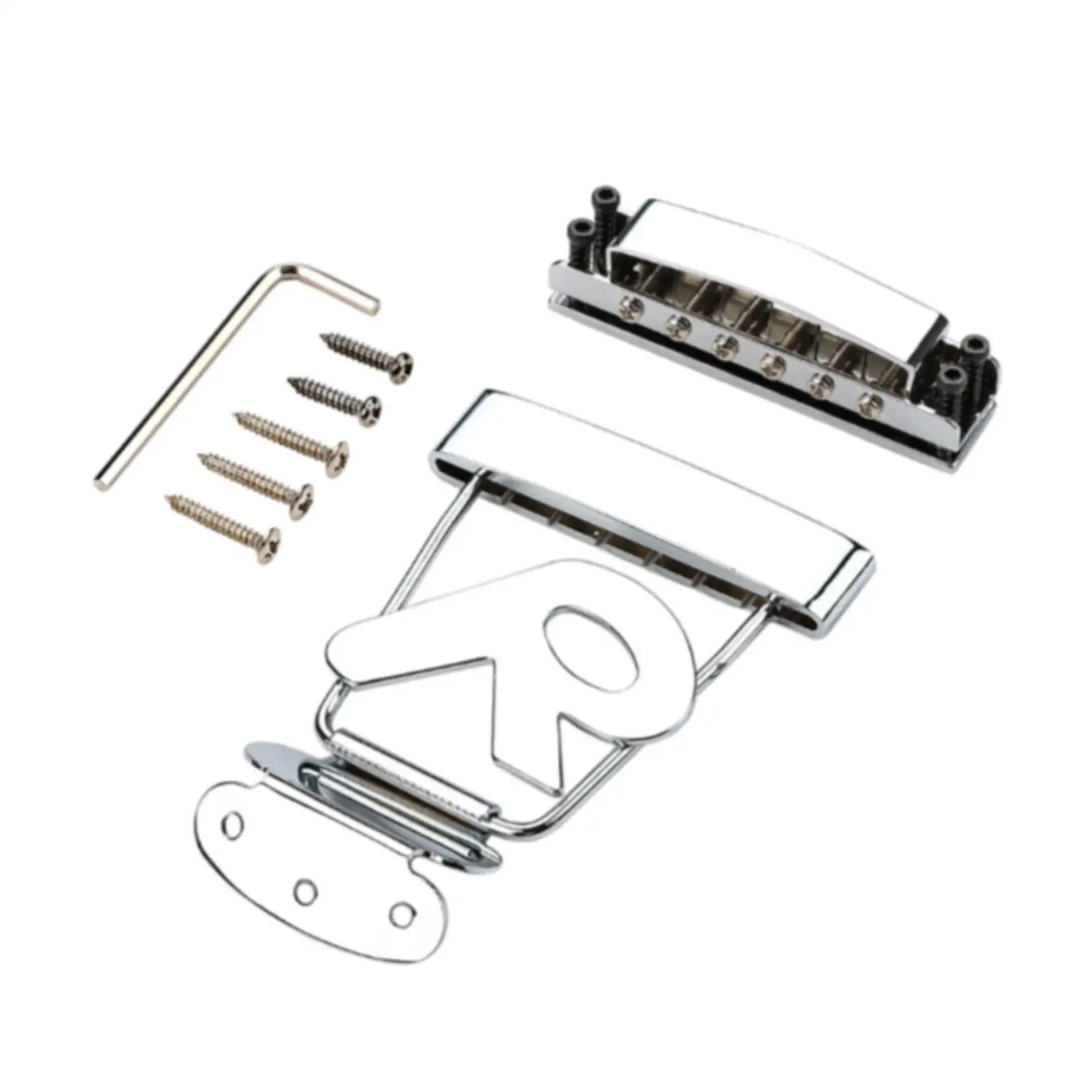 

Guitar Tailpiece Bridge Set Replacement for 6 Strings Guitar Accessory Parts