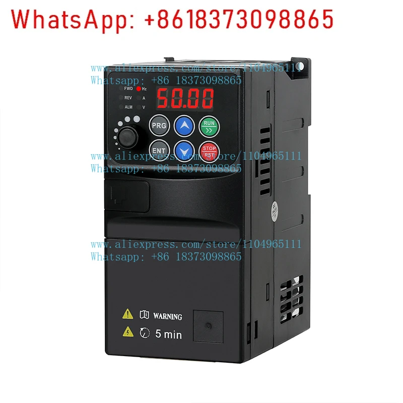1PCS 1PH 220V 3-Phase 220V Converter 0.75kw 1.5kw 2.2kw VFD Controlled Inverter with Operation Panel RS485