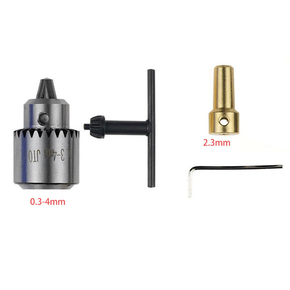 0.3-4mm Micro Motor Drill Chuck Clamping Range 3.17mmMini Drill Chuck With Chuck Key  Electric Drill Accessories Power Tool