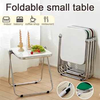 โต๊ะข้างโซฟาแบบหนาเรียบง่ายสำหรับใช้ในบ้าน โต๊ะข้างเล็กใส โต...