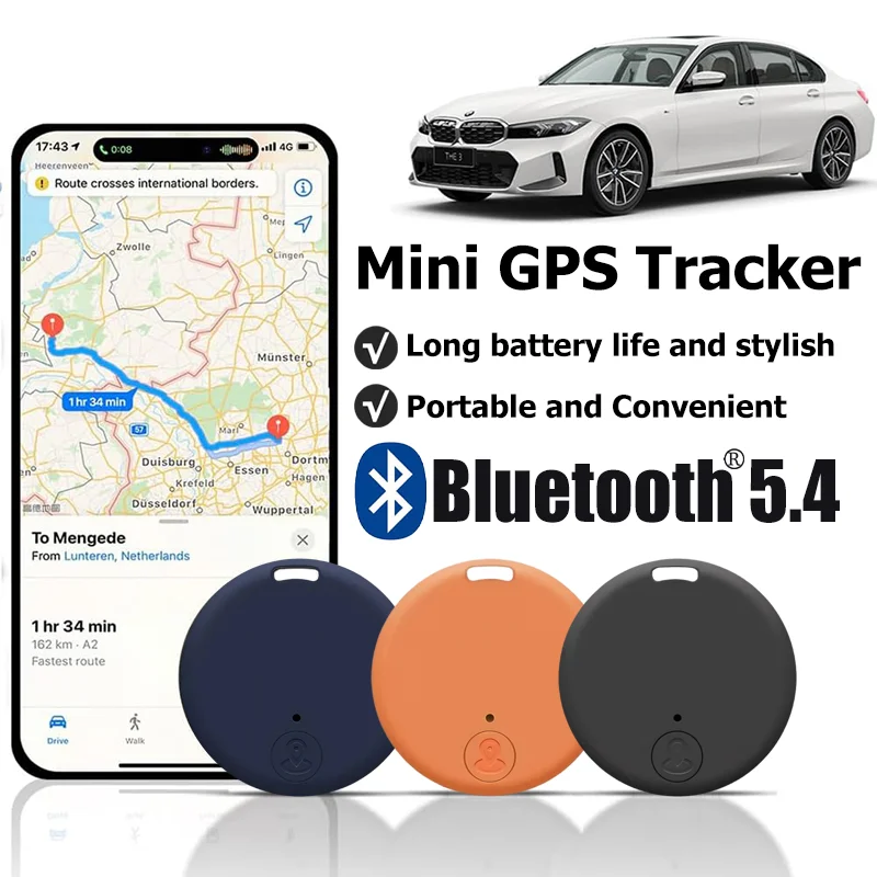 Rastreador GPS Lenovo Bluetooth 5.0, Dispositivo Mini Anti-Perda para Animais de Estimação, Idosos, Crianças, Bolsas, Carteiras, Carros, Compatível com IOS e Android, Localizador Inteligente