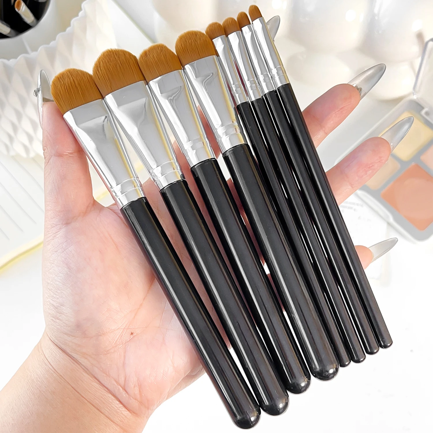 Pennelli per trucco correttore ultrasottili aggiornati 4 tipi di dimensioni Strumenti per trucco crema correttore fondotinta liquido contorno professionale