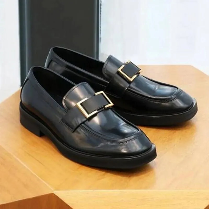 Handmade Cow Leather Mens Horsebit Loafers Fashion Driving Loafers Men Wedding Dress Shoes Flats