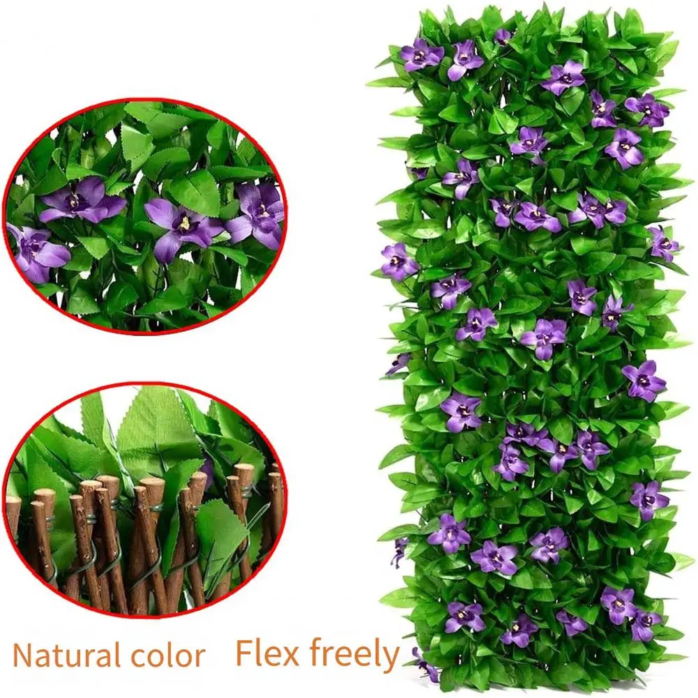 Quick Installation Hedge Panel Artificial Privacy Screen Ivy Fence Greenery Wall for Garden Enthusiasts Uv-resistant Faux