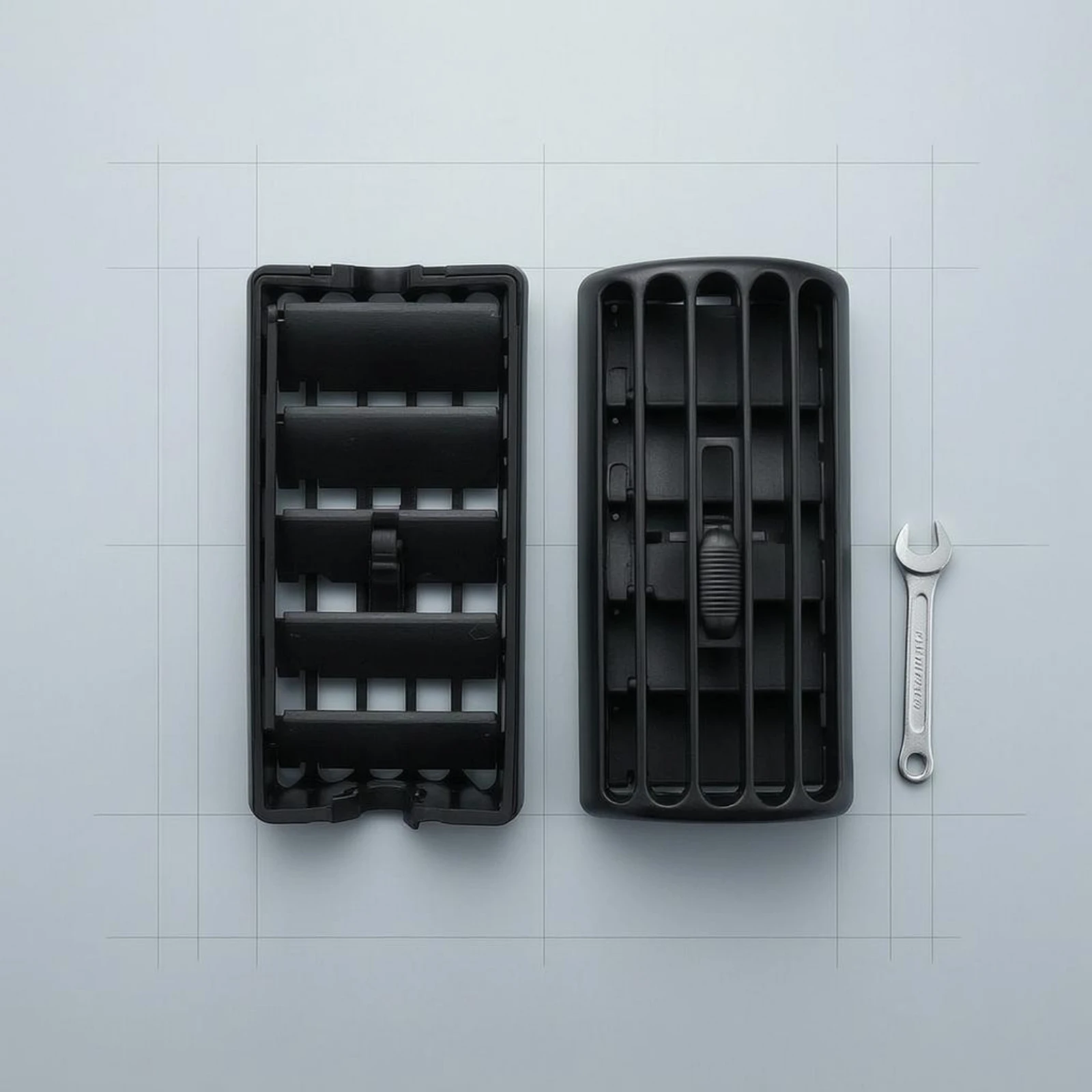 

Air Vent Grille Cover Slotted Side Air Vent Cover Car Part Adjustment Tabs Auto Accessory Molded Plastic