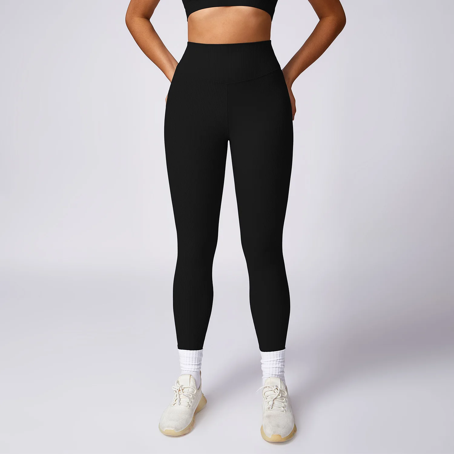 MODITIN celana ketat wanita, Legging Fitness Push Up pinggang tinggi cepat kering, celana Gym desain bergaris cantik 2024