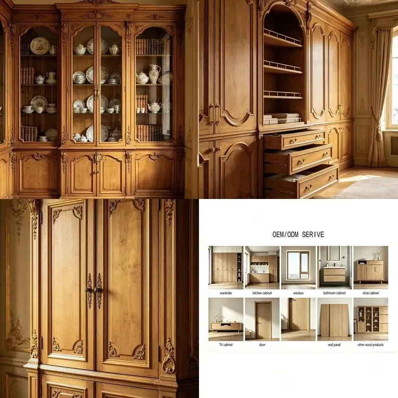 Sturdy European Style Modern Wine Cabinet for Spirits Storage Home Bar Villa Furniture Factory Direct Supply