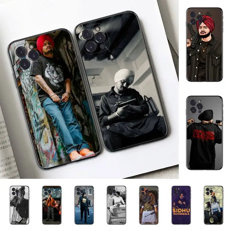 Funda de teléfono de rapero indio Sidhu Moose Wala, funda de silicona suave para iphone 14 13 12 11 Pro Mini XS MAX 8 7 6 Plus X XS XR