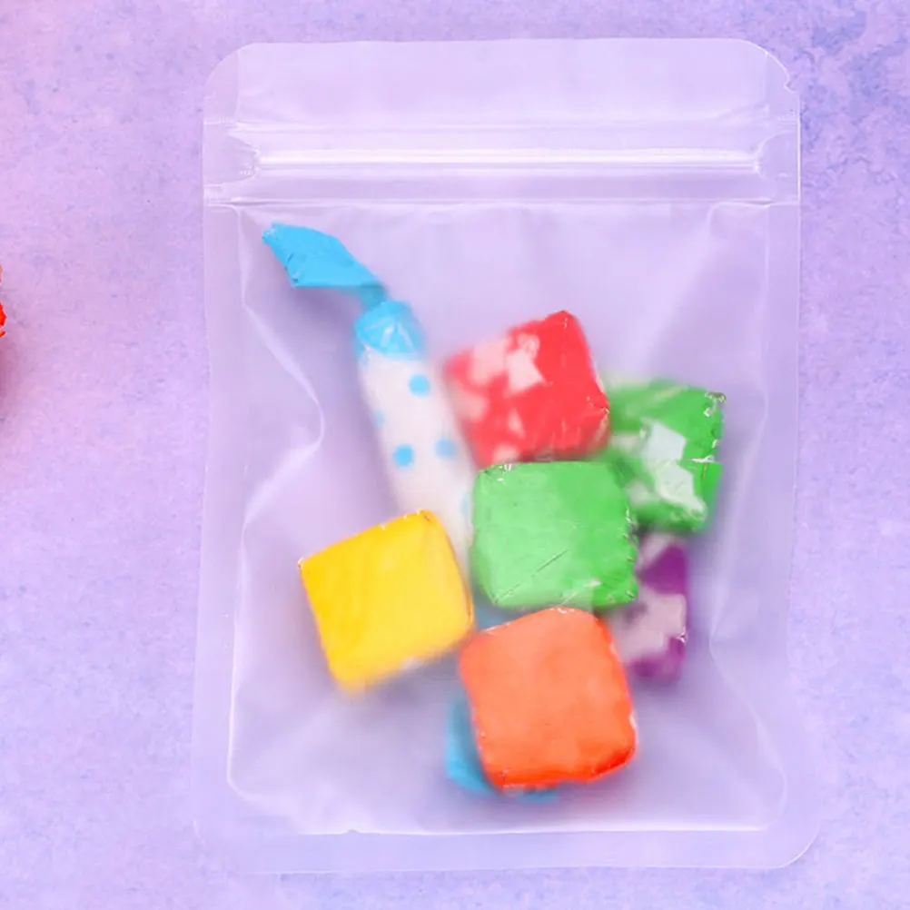 

50 Pcs Zipper for Jewelry Snacks Cookies Candy Storage Snacks Adhesive Bags Pouches Cookie Bags Food Preservation
