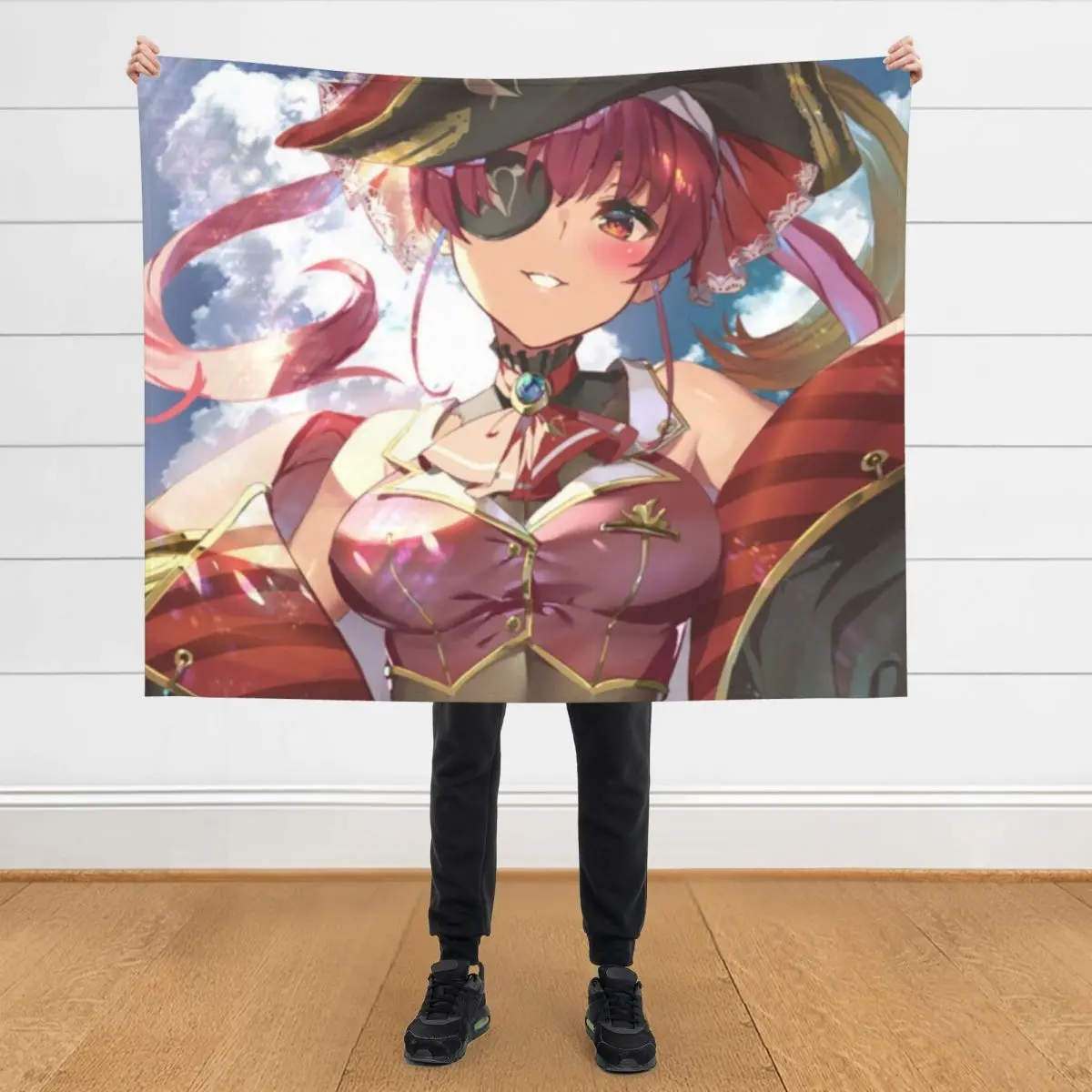 

Houshou Marine Wearing Pirate Suits Throw Blanket sofa bed Single Kid'S Bed covers Blankets
