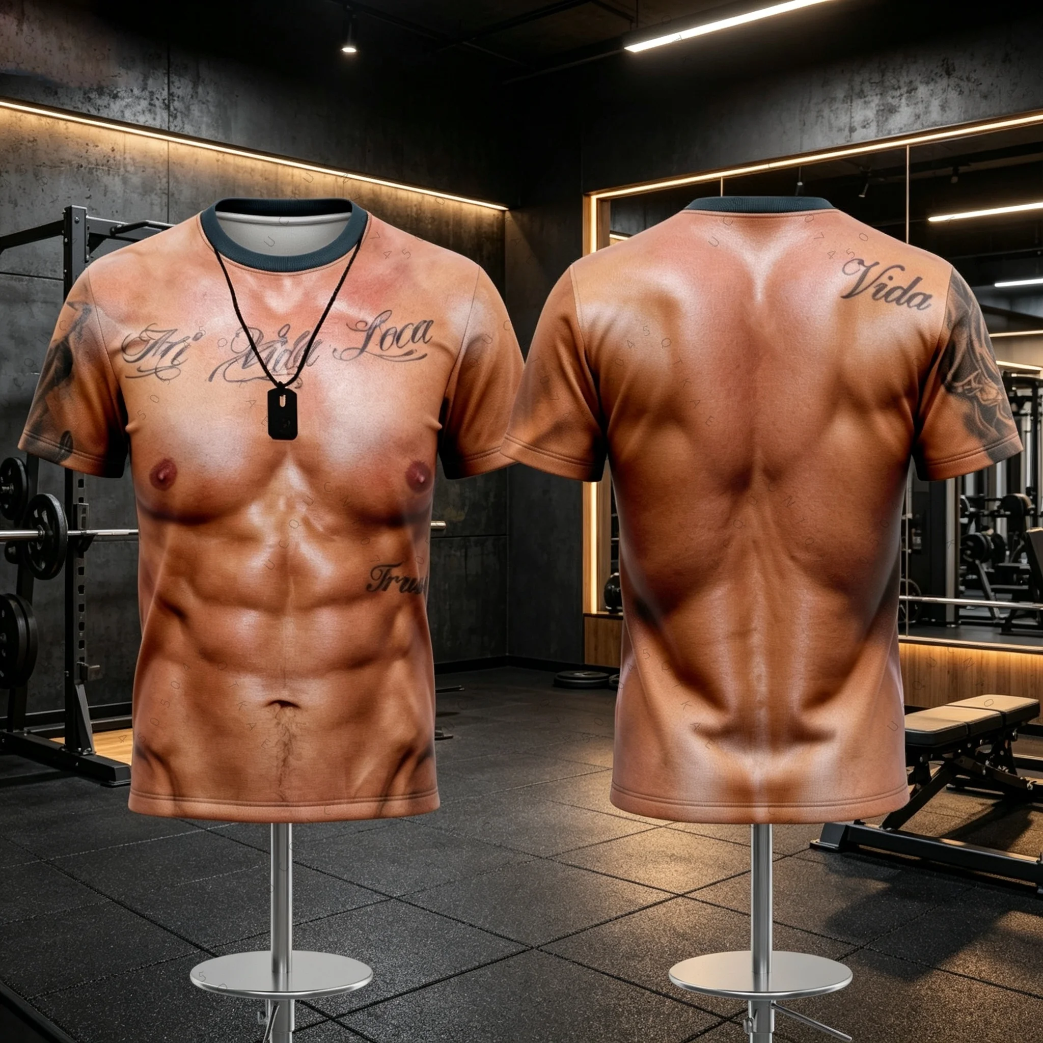 Unisex Fun Muscle 3d Print T-Shirt For Men Women Summer Fashion Leisure Fitness Fitness Goals Running Simulation Hiking T-Shirt