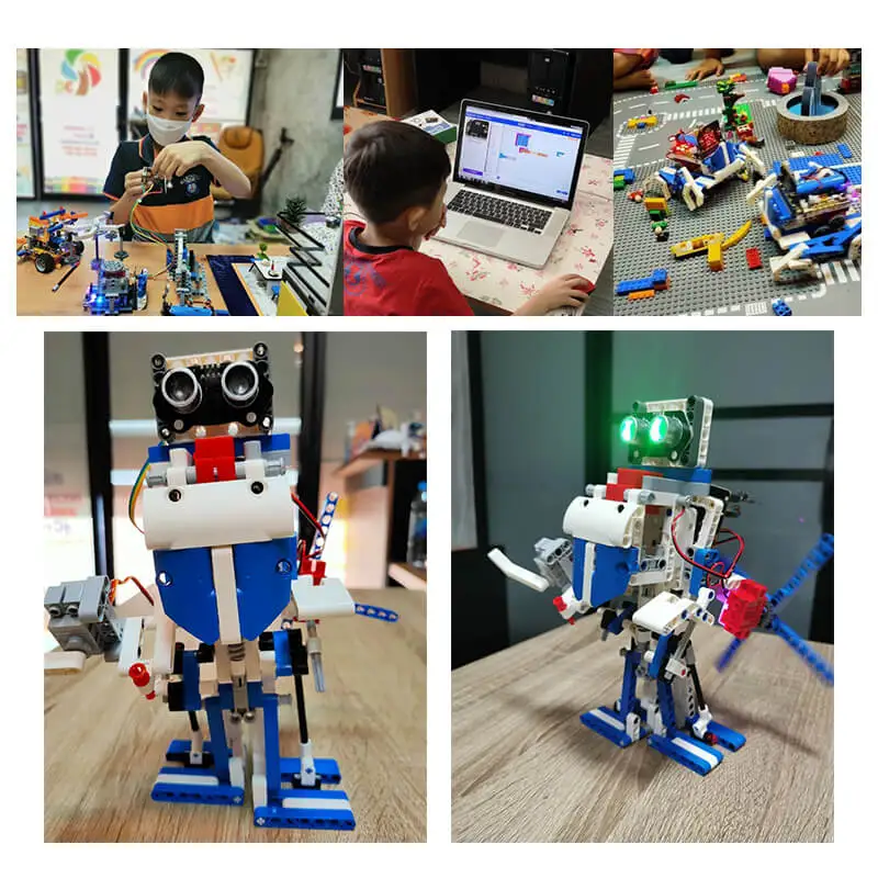 Imagem -06 - Yahboom Programável Brinquedo 16 em Kit Bloco de Construção Haste Robótico Educacional Suporte Python Makecode Programação para Microbit