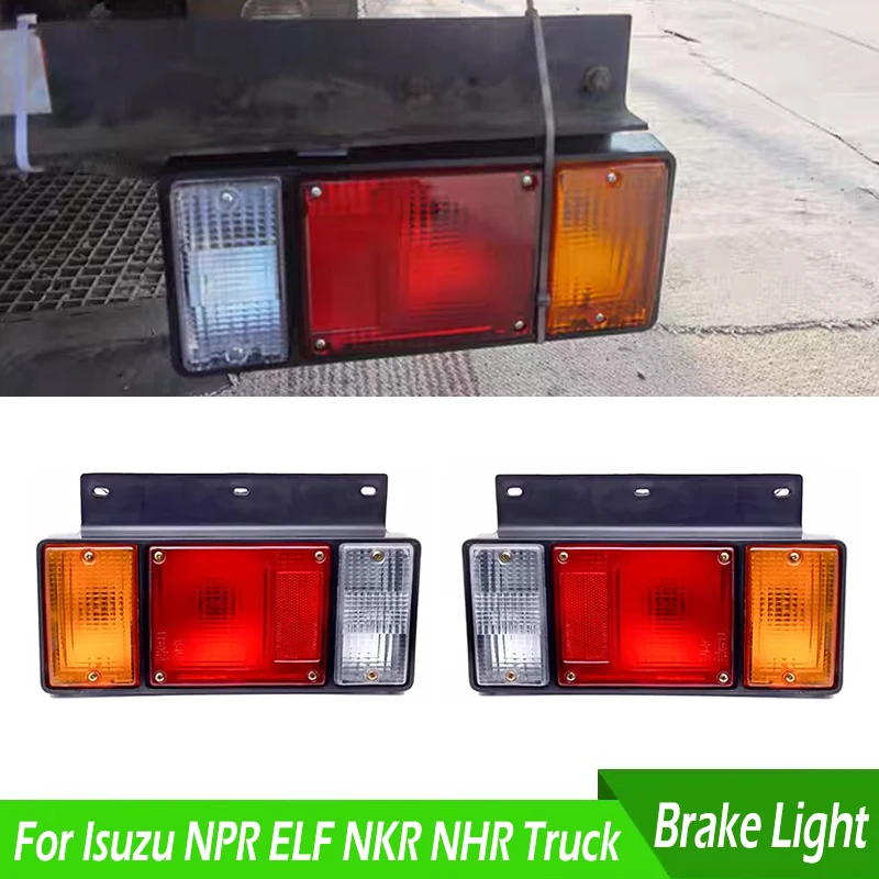 

For Isuzu NPR ELF NKR NHR NLR Truck 1987-2022 12V Car Rear Bumper Tail Light Stop Brake Light Turn Signal Lamp Reflector Light