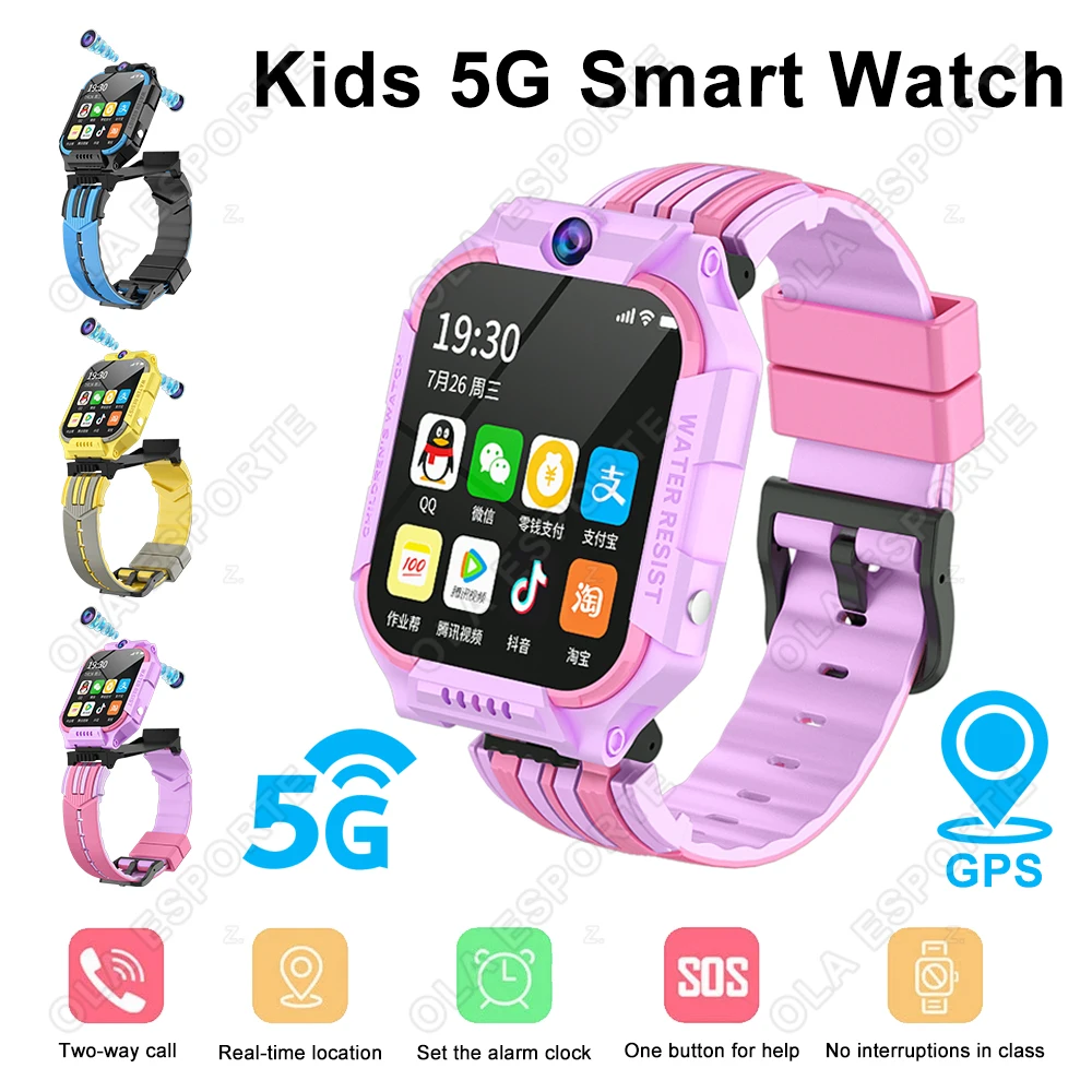 

4G/5G Kids Smart Watch SOS GPS Location Phone Call Sim Card Child Smart Watch Camera Waterproof Upgrade Watch For Kids Gift New