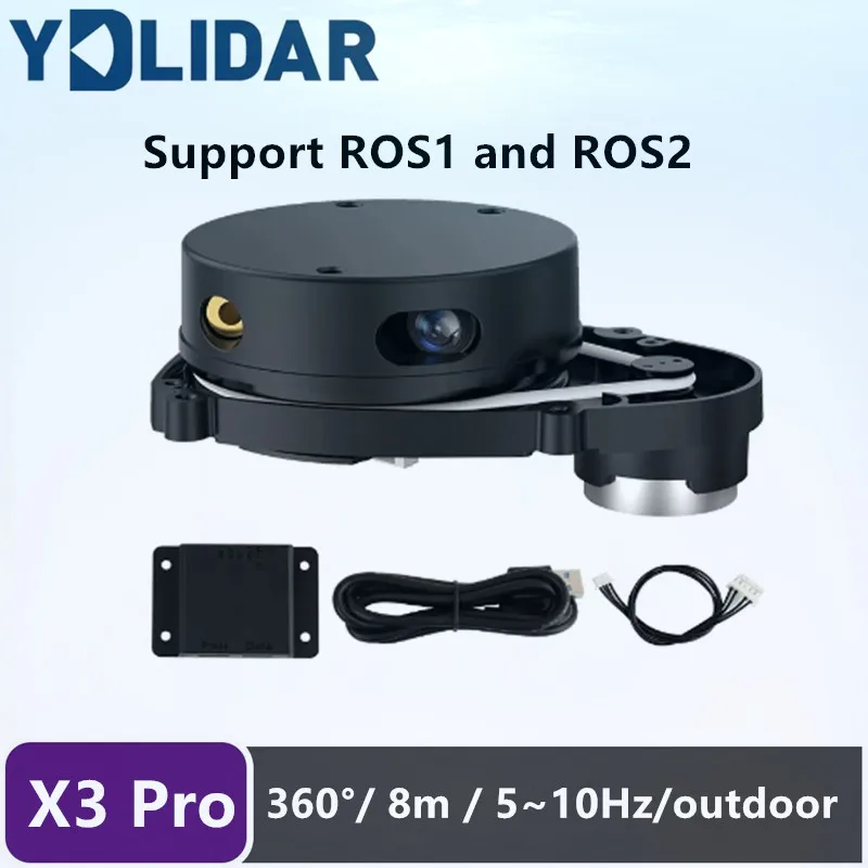 EAI YDLIDAR X3 Pro Lidar Sensor Module TOF 360° Laser Scanning Ranging Range Up To 8M for ROS Robotics Support Robot ROS1 ROS2