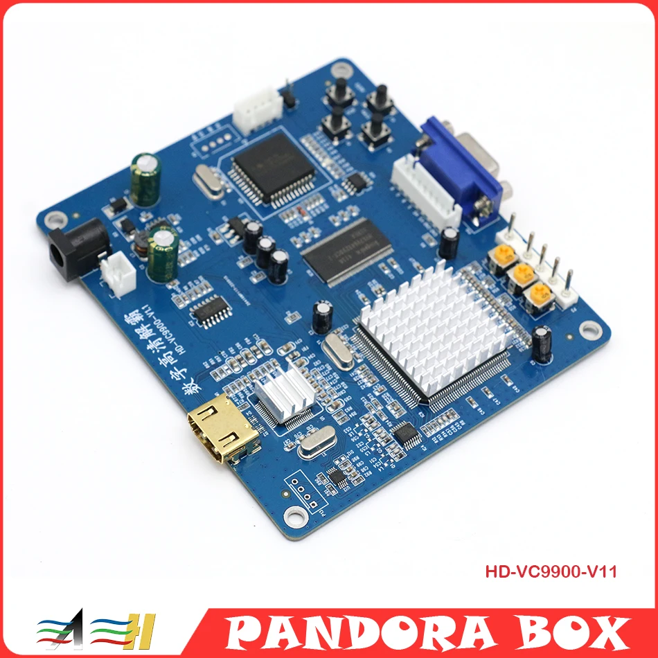 CGA to HDMI converter supports RGBS/CGA/VGA input and HDMI output suitable for LCD Pandora box retro arcade family game cabinets