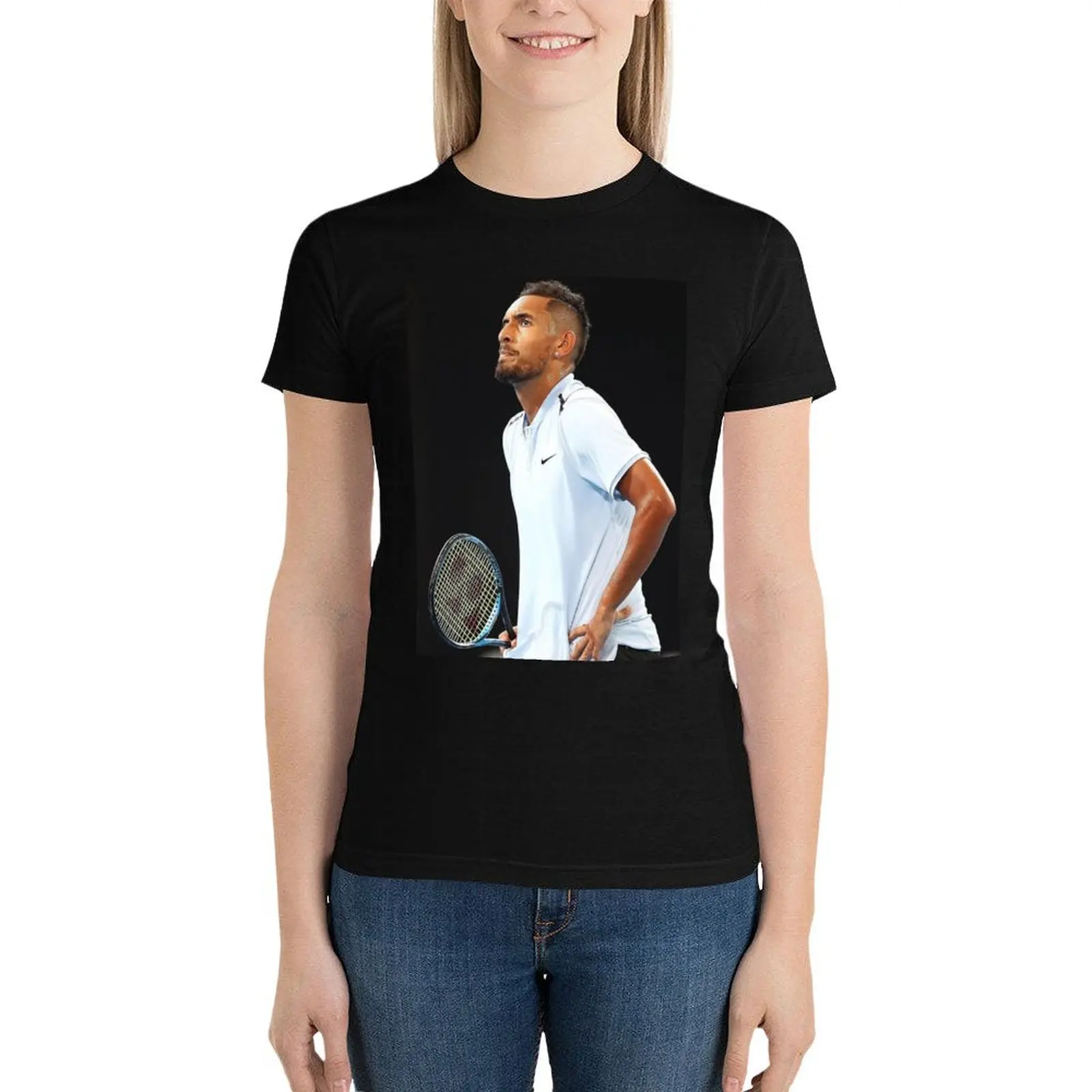 

Nick Kyrgios #1 T-Shirt female graphics Womens clothing