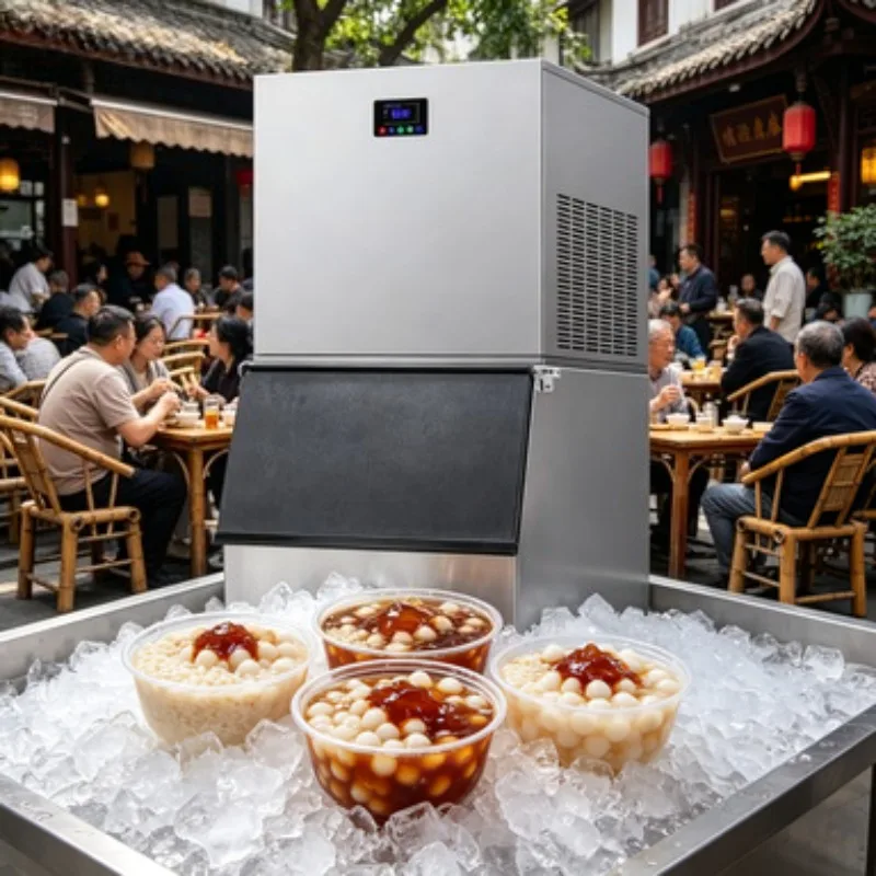 750kg/24H Commercial Ice Cube Machine Stainless Steel Maker for Supermarket Restaurant Bar Catering Sale