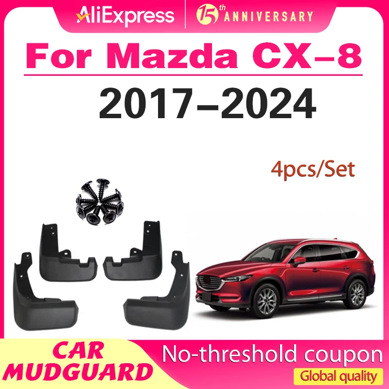 

OE Styled Molded Car Mud Flaps For Mazda CX-8 CX 8 CX8 2017 -on KG Mudflaps Splash Guards Flap Mudguards Car Styling 2018 2019