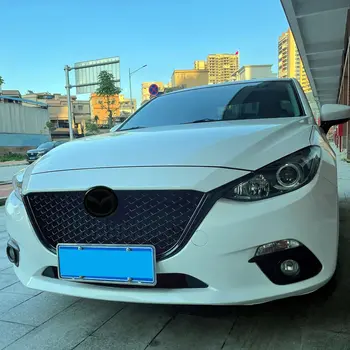 適用於馬自達3 Axela 2014 2015 2016款的前格柵改款格柵上保險桿進氣口引擎蓋網罩替換件(蜂窩狀)。 8 最佳銷售 馬自達3前格柵 - №8