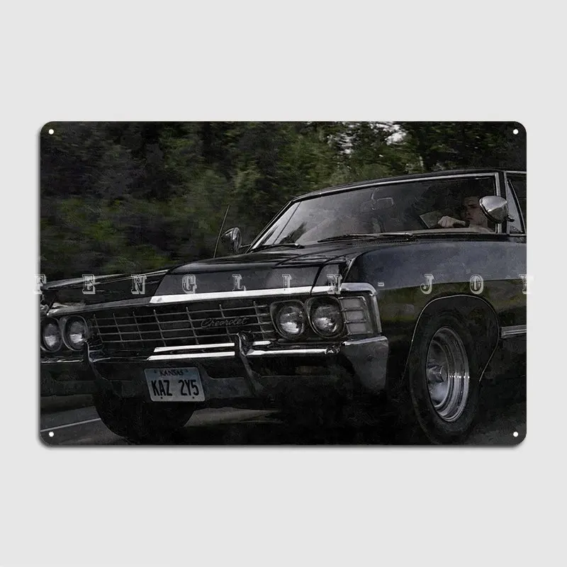 Dean Winchester Poster Metal Plaque Wall Cave Club Bar Create Plaques Tin Sign Poster