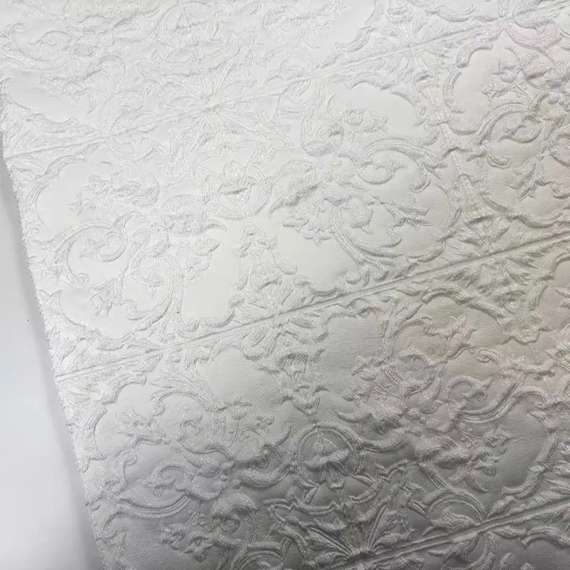 

Дворцовые рельефы в европейском стиле, белый цвет, окрашенная в пряжу, жаккардовая ткань для женщин, платье, куртка, костюмы, ткань «сделай сам», швейный материал