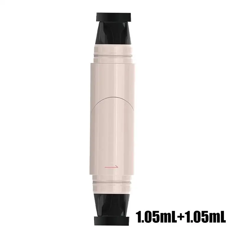 Delineador de ojos, plantilla para ojos, doble cabeza, resistente al agua, delineador de larga duración, lápiz para maquillaje fácil, cosméticos para cejas 	 Modelar