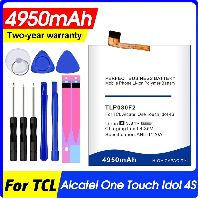 4950mah Tlp030f2 Tlp030f1 Battery for Blackberry Tcl Alcatel One Touch Idol 4s Ot-6070 Ot-6070k Ot-6070o Ot-6070y Dtek60